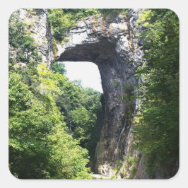 Naturtorbogen - Naturbrücke Quadratischer Aufkleber