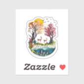 Naturumarmung Aufkleber (Blatt)