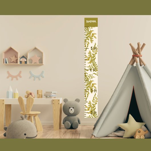 Naturwachstumsdiagramm Ruler Flora Leaf Poster