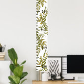 Naturwachstumsdiagramm Ruler Flora Leaf Poster (Heimbüro)