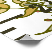 Naturwachstumsdiagramm Ruler Flora Leaf Poster (Ecke)