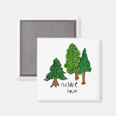Naturwald-Baummagnet Magnet (Vorderseite/Rückseite)
