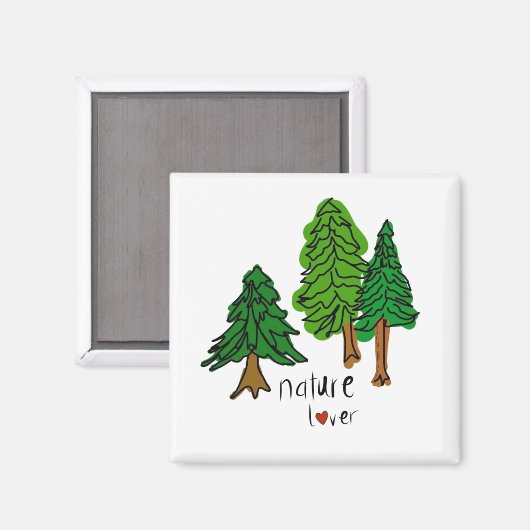 Naturwald-Baummagnet Magnet (Vorderseite/Rückseite)