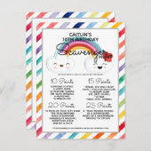 Naturwald-Pfadfinderjagdwild Party Ankündigungspostkarte (Vorne/Hinten)