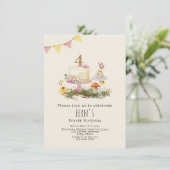 Naturwald Pilze Pilze Kuchen Geburtstag Einladung (Stehend Vorderseite)