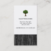 Naturwald Schwarze Bäume Pflegelandschaft Rasen Visitenkarte (Rückseite)