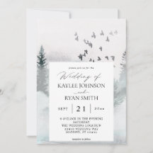 Naturwald & Vögel 2 Einladung zur Hochzeit