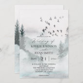 Naturwald & Vogelhochzeit Einladung (Vorne/Hinten)