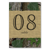 Naturwaldbaumkarte Tischnummer Card (Rückseite)