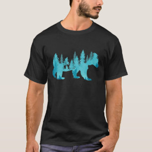 Naturwaldgebirge Bäume wild lebende Tiere T-Shirt