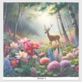 Naturwaldtaub, künstlerisch gefangen aufkleber