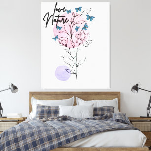 Naturwall Minimalistische Blumenbilder-Plakat Leinwanddruck