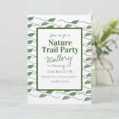 Naturweg Waldleaf Geburtstag Rustikal Einladung (Stehend Vorderseite)