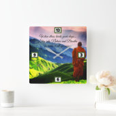 Naturweisheit Quadratische Wanduhr (Zuhause)