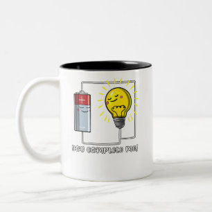 Naturwissenschaft, du vervollständigst mich lustig zweifarbige tasse