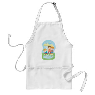 Naturwissenschaft für Kinder im Regen Schürze