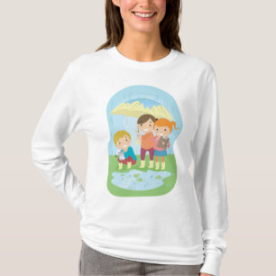 Naturwissenschaft für Kinder im Regen T-Shirt