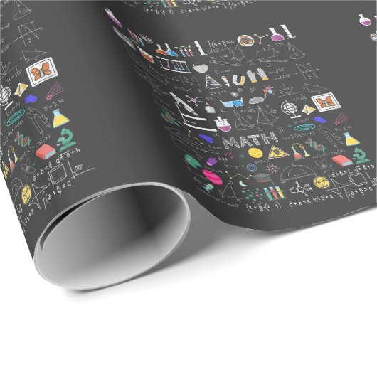 Naturwissenschaften Mathematik Chemie Biologie Ast Geschenkpapier (Rolleneckpunkt)