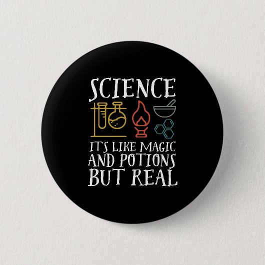 Naturwissenschaften wie Magie und Potion Geek Nerd Button (Vorderseite)