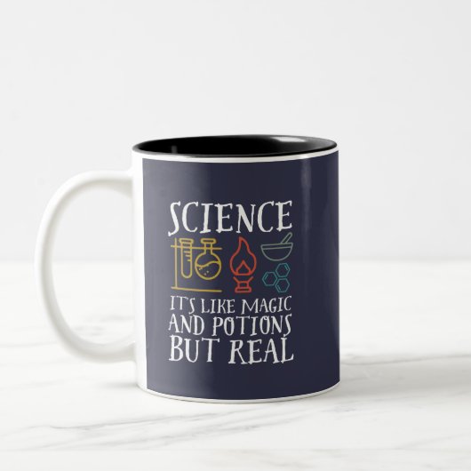 Naturwissenschaften wie Magie und Potion Geek Nerd Zweifarbige Tasse (Links)