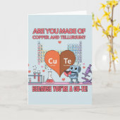 Naturwissenschaftler Nerd Valentinin Chemiestudent Karte (Gelbe Blume)