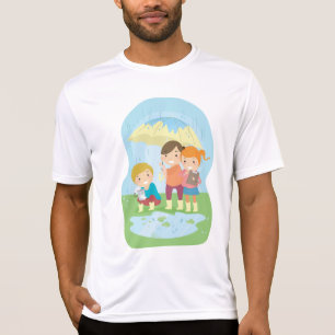 Naturwissenschaftliche Studien für Kinder im Regen T-Shirt