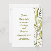 Naturwonderland Save the Date Niedlich Ankündigungspostkarte (Vorne/Hinten)