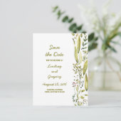 Naturwonderland Save the Date Niedlich Ankündigungspostkarte (Stehend Vorderseite)