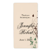 Naturwunder in Elfenbeinbraun - Hochzeitsweinlabel (Vorne)