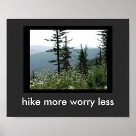 Naturziffer Posterwanderung auf Bergkulisse Poster