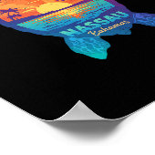 Nau Hamas Tie Dye Sea Turtle Hamas Beach Vacation  Poster (Ecke)