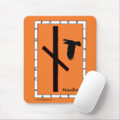 Naudhiz - Rune der Überwindung Mousepad (Mit Mouse)