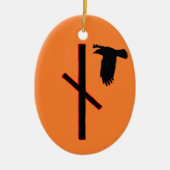 Naudhiz Viking Rune Weihnachten Ornament - Überwin (Vorne)