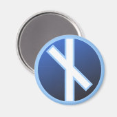 Naudiz Rune Magnet (Vorderseite/Rückseite)