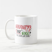 Naughe oder nette Entscheidungen Kaffeetasse (Links)