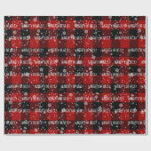 NAUGHTER ODER SCHÖNER Text auf Kariert Geschenkpapier (Flach)