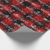 NAUGHTER ODER SCHÖNER Text auf Kariert Geschenkpapier (Ecke)