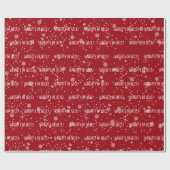 NAUGHTER ODER SCHÖNER Text in Schneeflocken Geschenkpapier (Flach)