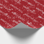 NAUGHTER ODER SCHÖNER Text in Schneeflocken Geschenkpapier (Ecke)