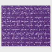 NAUGHTER ODER SCHÖNER Text in Schneeflocken Geschenkpapier (Flach)