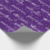 NAUGHTER ODER SCHÖNER Text in Schneeflocken Geschenkpapier (Ecke)