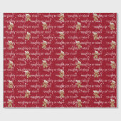 NAUGHTER ODER SCHÖNER Text mit Lebkuchenmann Geschenkpapier (Flach)