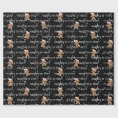 NAUGHTER ODER SCHÖNER Text mit Lebkuchenmann Geschenkpapier (Flach)