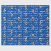 NAUGHTER ODER SCHÖNER Text mit Lebkuchenmann Geschenkpapier (Flach)