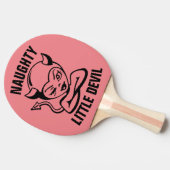 NAUGHTLE KLEINE DVIL GIRL PADDLES TISCHTENNIS SCHLÄGER (Seitenansicht)