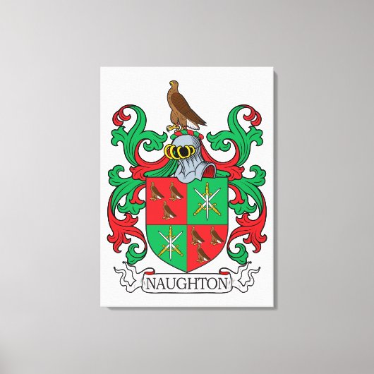 Naughton Familienwappen Leinwanddruck (Vorderseite)