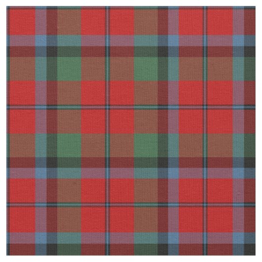 Naughton - MacNaughton Tartan Pattern Red Kariert Stoff (Nahaufnahme)