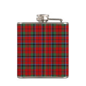 Naughton Tartan Monogram Red Kariert Flachmann (Rückseite)