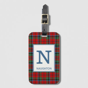 Naughton Tartan Red Kariert Pattern Gepäckanhänger