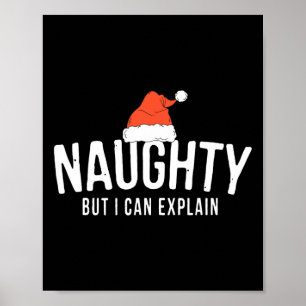 Naughty, aber ich kann lustige Weihnachtspaare erk Poster